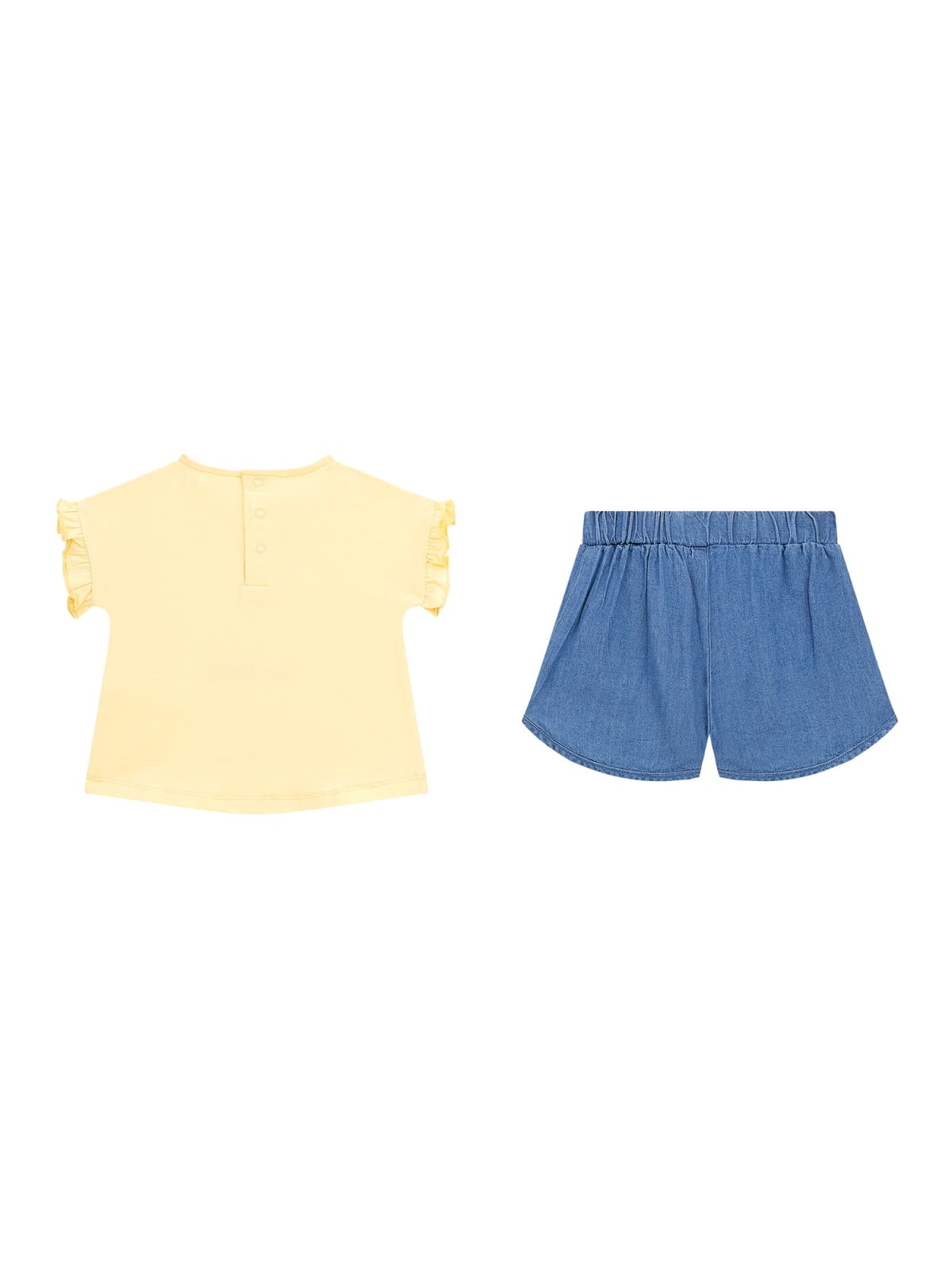 SET SS T-SHIRT+CHAMBRAY SHORTS