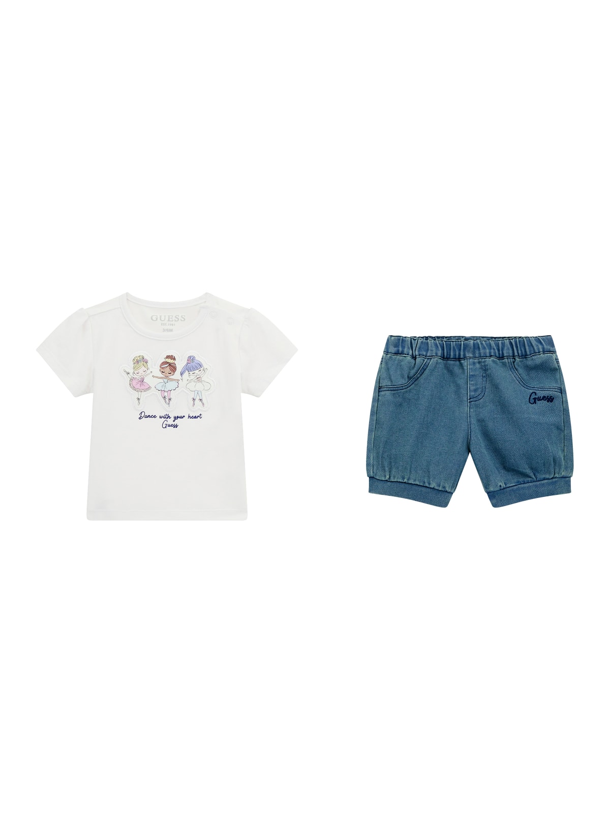 SET SS T-SHIRT+STR DENIM SHORT