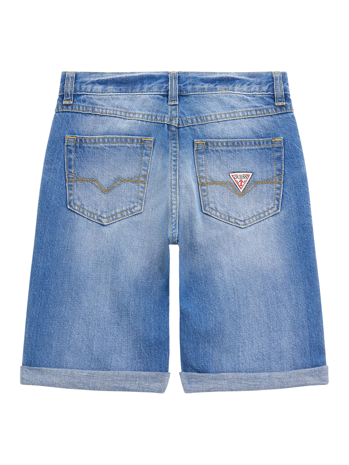 DENIM LINEN SHORTS W/EMBROIDER