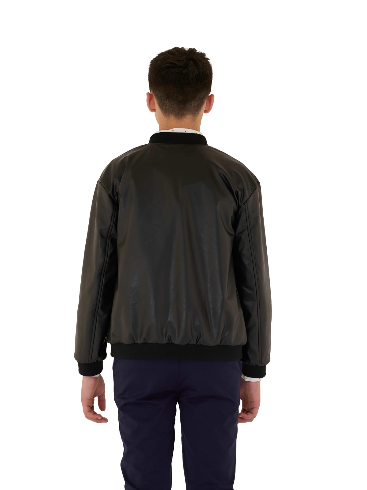 STRETCH PU PADDED LS BOMBER